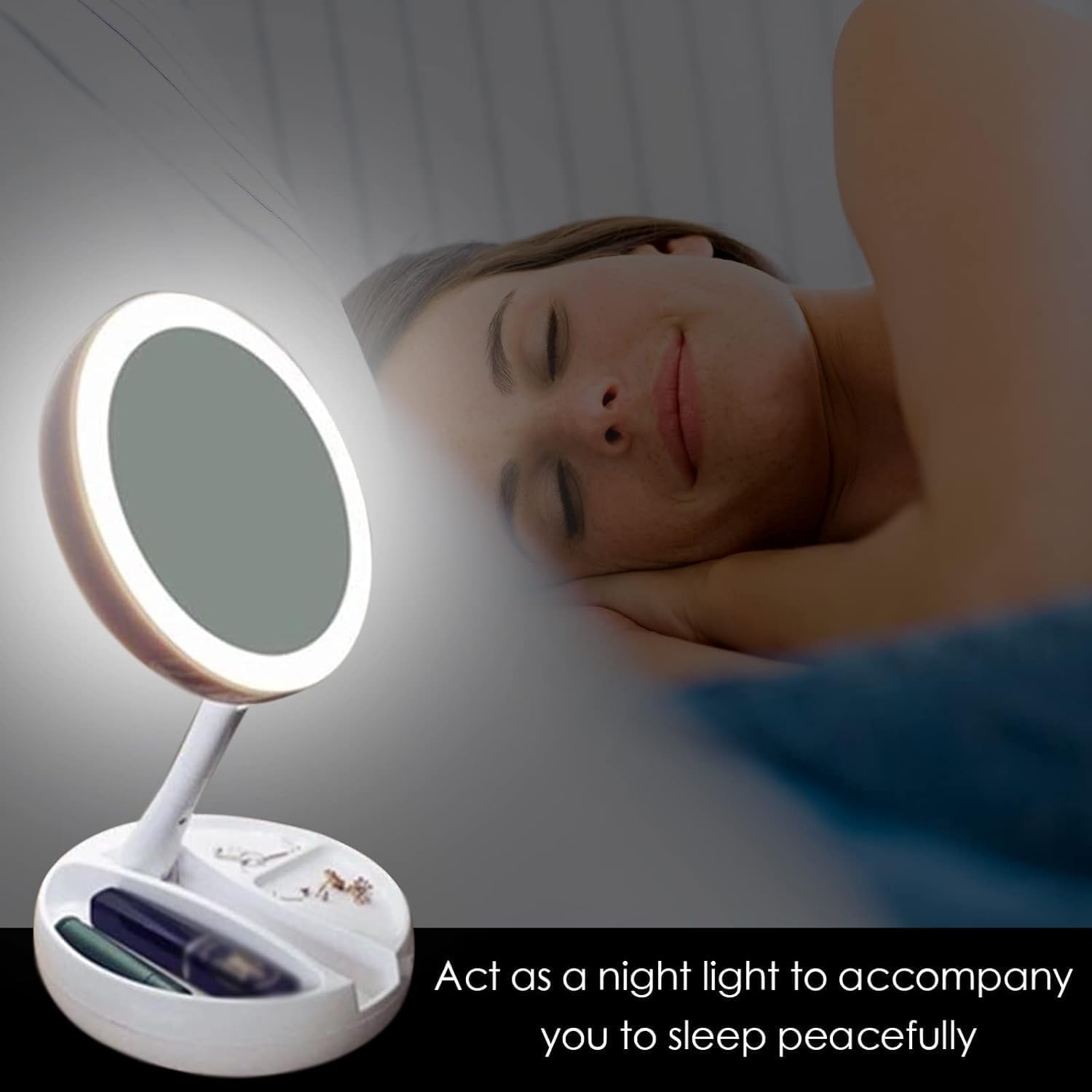 Electric led double side mirror